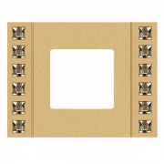 Рамка на 1 пост, гор/верт, цвет real gold