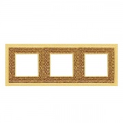 Рамка на 3 поста, гор/верт, цвет real gold
