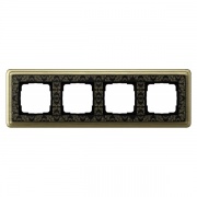 Рамка 4-ая Gira ClassiX Art Бронза/Черный