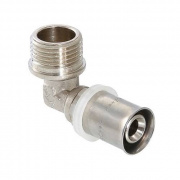 Переход на наружную резьбу угловой VALTEC VTm.253 - 26 x 3/4" (прессовой, для металлопласт. труб)