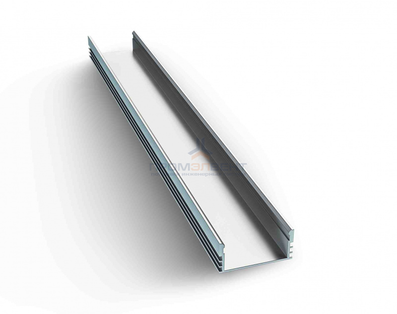 08-09-01 Профиль алюминиевый прямой глубокий для светодиодной ленты, 1м. (3013)