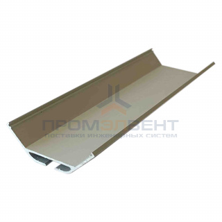 08-22-01 Профиль алюминиевый для светодиодной ленты, анод., угловой с широким рассеивателем, накладной, серебро, 30х30мм, 2м, шир. ленты до 22мм, без упаковки (без рассеивателя, без заглушек).