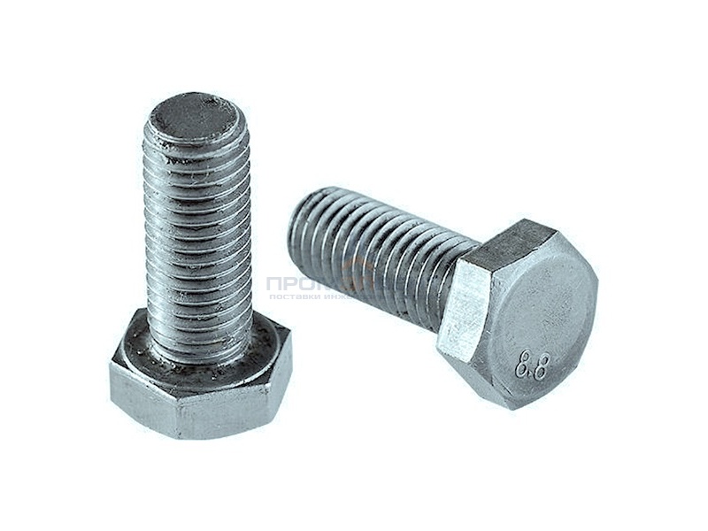 Болт М8х35 с шестигранной головкой оцинкованный DIN933