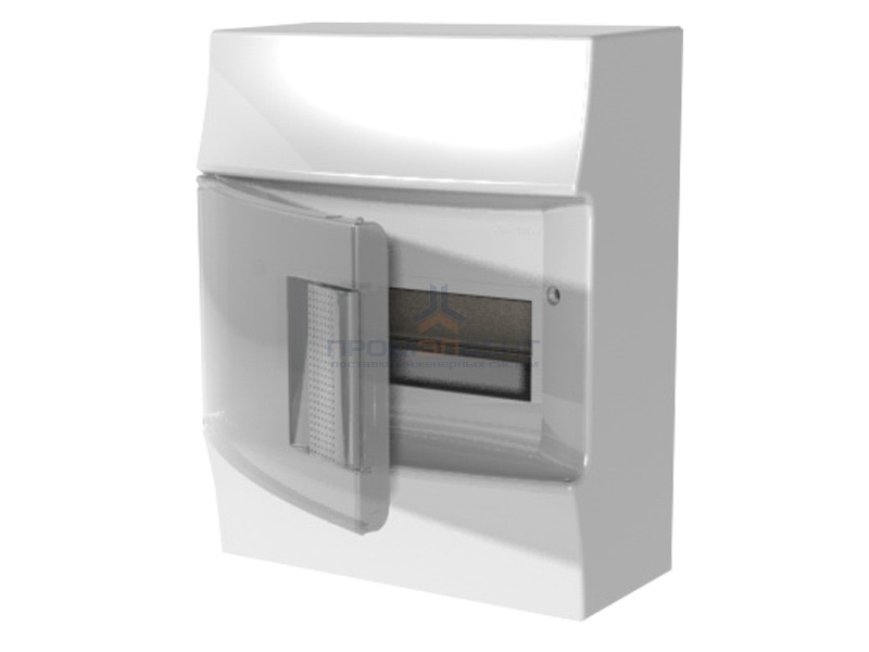 Бокс настенный ABB Mistral41 8М прозрачная дверь с клеммным блоком